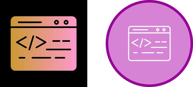 icono de vector de codificación web