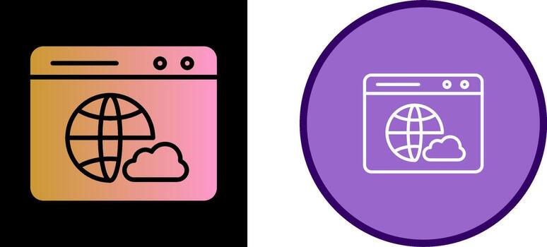 web nube vector icono
