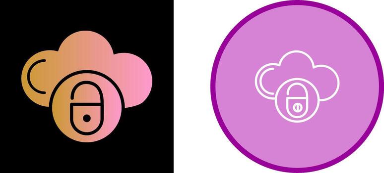Secure Cloud Vector Icon