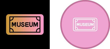 Museum Tag Vector Icon