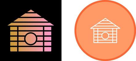 Wood Cabin Vector Icon