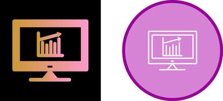 Online Graph Vector Icon