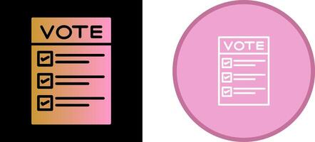 Ballot Paper Vector Icon