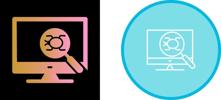 icono de vector de depuración