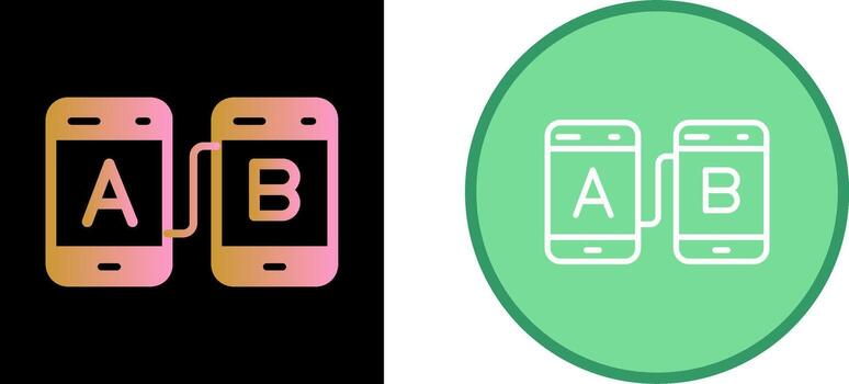 icono de vector de prueba ab