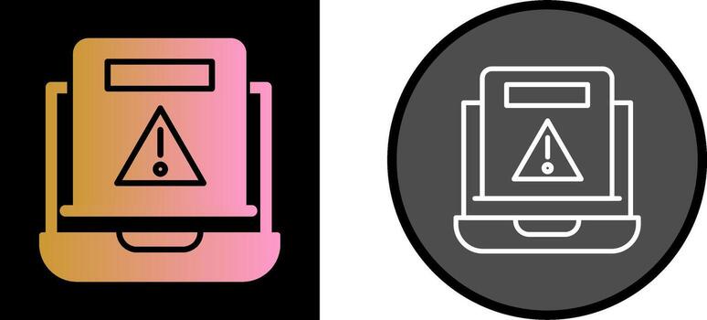 icono de vector de error