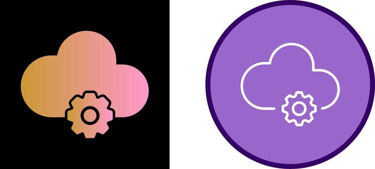 icono de vector de computación en la nube