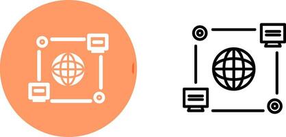 computadora conexión vector icono