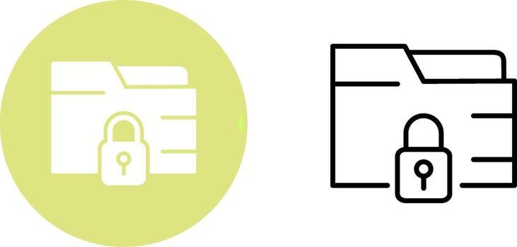 Secure Folder Vector Icon