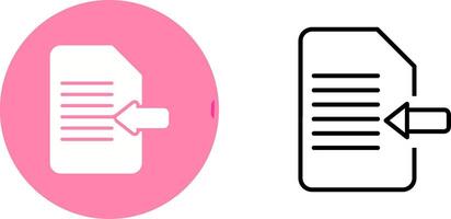 Import Document Vector Icon