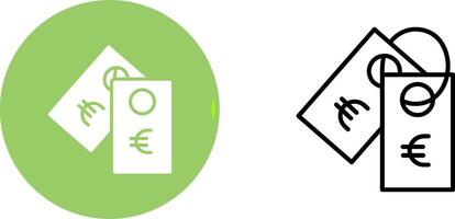 icono de vector de etiqueta euro