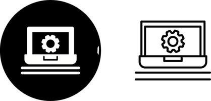 Laptop Setting Vector Icon