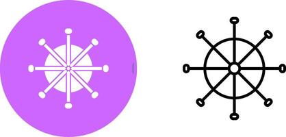 Ship Wheel Vector Icon