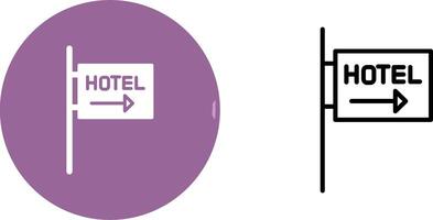 icono de vector de signo de hotel