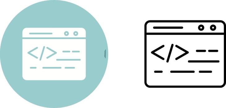 icono de vector de codificación web