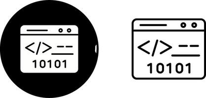 Binary Website Vector Icon