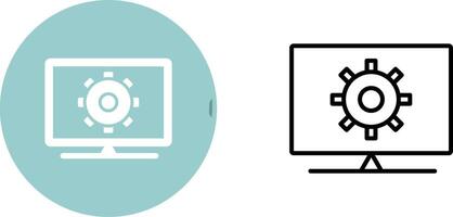 Computer Settings Vector Icon