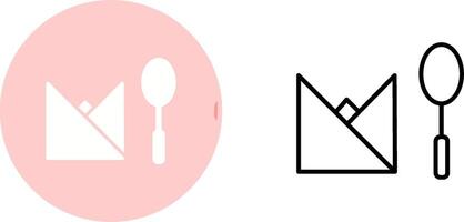 Spoon and Napkin Vector Icon