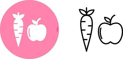 icono de vector de frutas y verduras