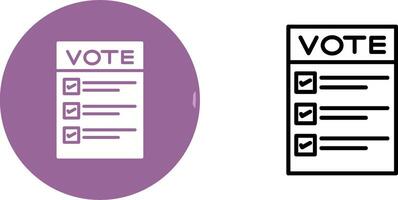 Ballot Paper Vector Icon