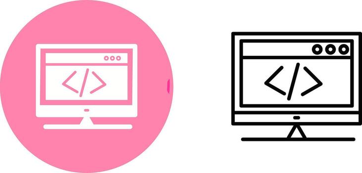 HTML Coding Vector Icon