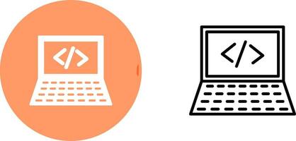 Writing Laptop Vector Icon