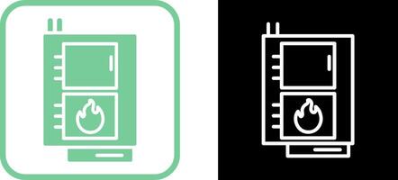 icono de vector de caldera de combustible sólido