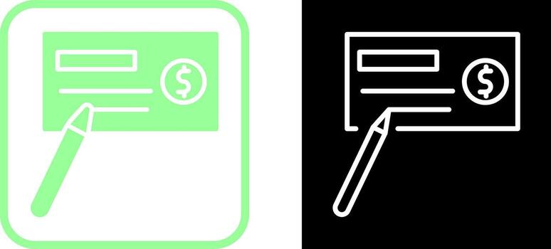 Write Cheque Vector Icon
