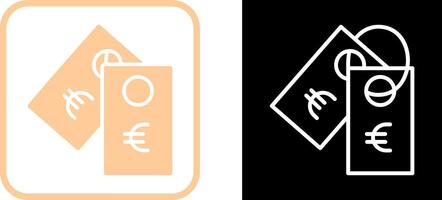 icono de vector de etiqueta euro