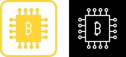 Bitcoin Chip Vector Icon