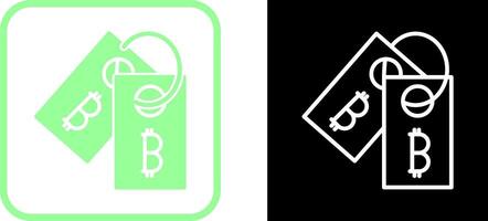 Bitcoin Label Tag Vector Icon