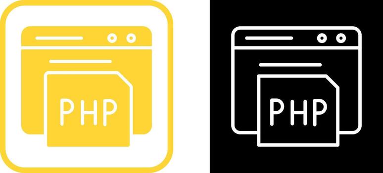 icono de vector de php