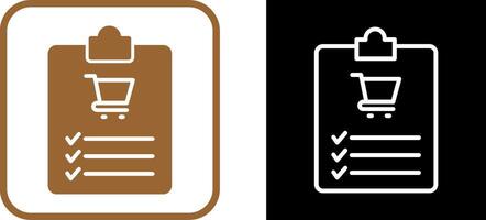 Shopping List Vector Icon