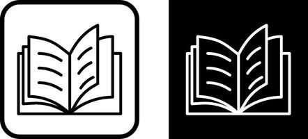 icono de vector de libro abierto