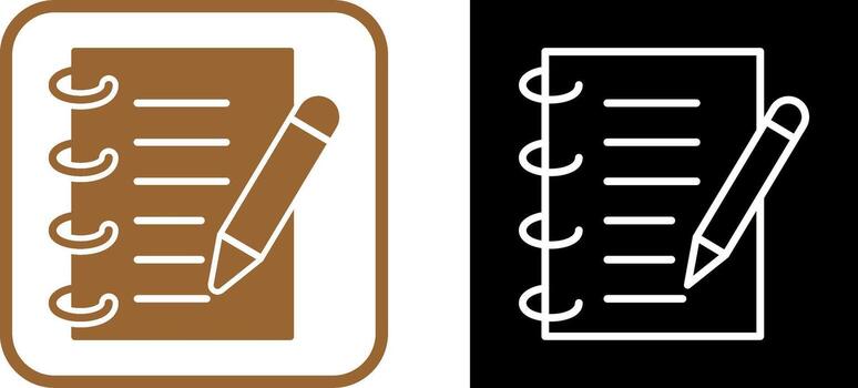 icono de vector de cuaderno de primavera