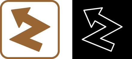 ZigZag Arrow Vector Icon