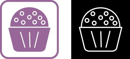 icono de vector de muffin de chocolate