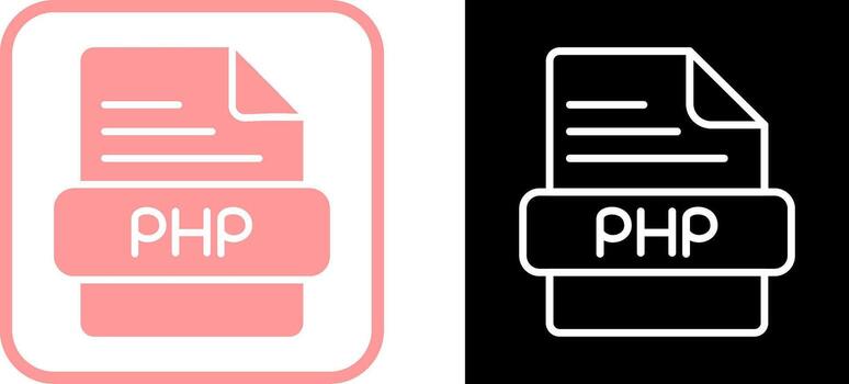icono de vector de php