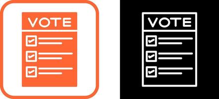 Ballot Paper Vector Icon