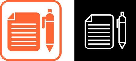 Documents and Pen Vector Icon