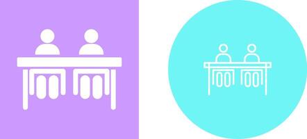 Student Sitting In Classroom Vector Icon