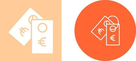 icono de vector de etiqueta euro