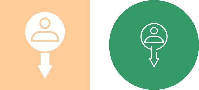 User Down Vector Icon