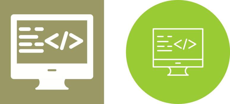 icono de vector de codificación