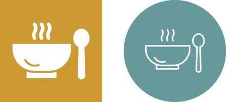 Sopa,comida,bowl,comida,caliente,cuchara, vector icono