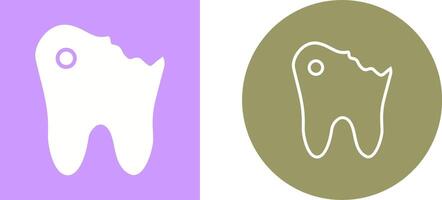 icono de vector de caries