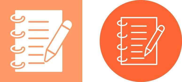 icono de vector de cuaderno de primavera