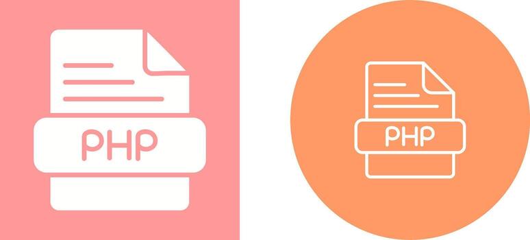 icono de vector de php