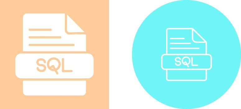 icono de vector de sql