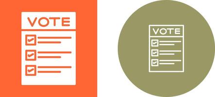 Ballot Paper Vector Icon